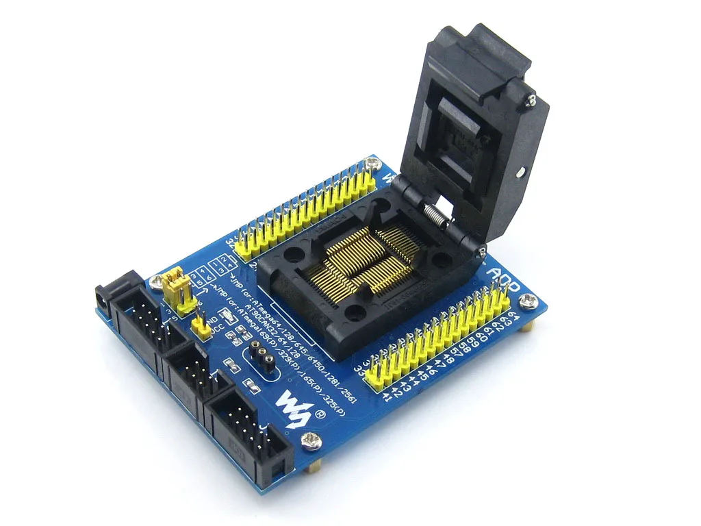 

AVR Atmega TQFP64,Programmer Adapter,With interface,Burn-In Socket With A Simple Board,Especially For AVR MCUs In TQFP64 Package