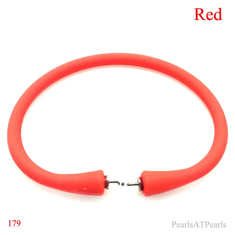 Wholesale 6.5 inches/160mm Red Rubber Silicone Band for Custom Bracelet