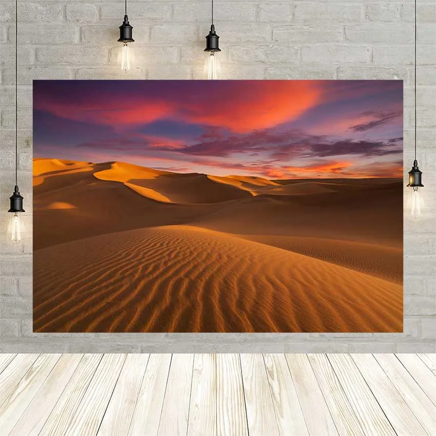 

Avezano Desert Scene Background For Photography Yellow Sands Beauty Sky Clouds Travel Children Photocall Backdrop Photo Studio