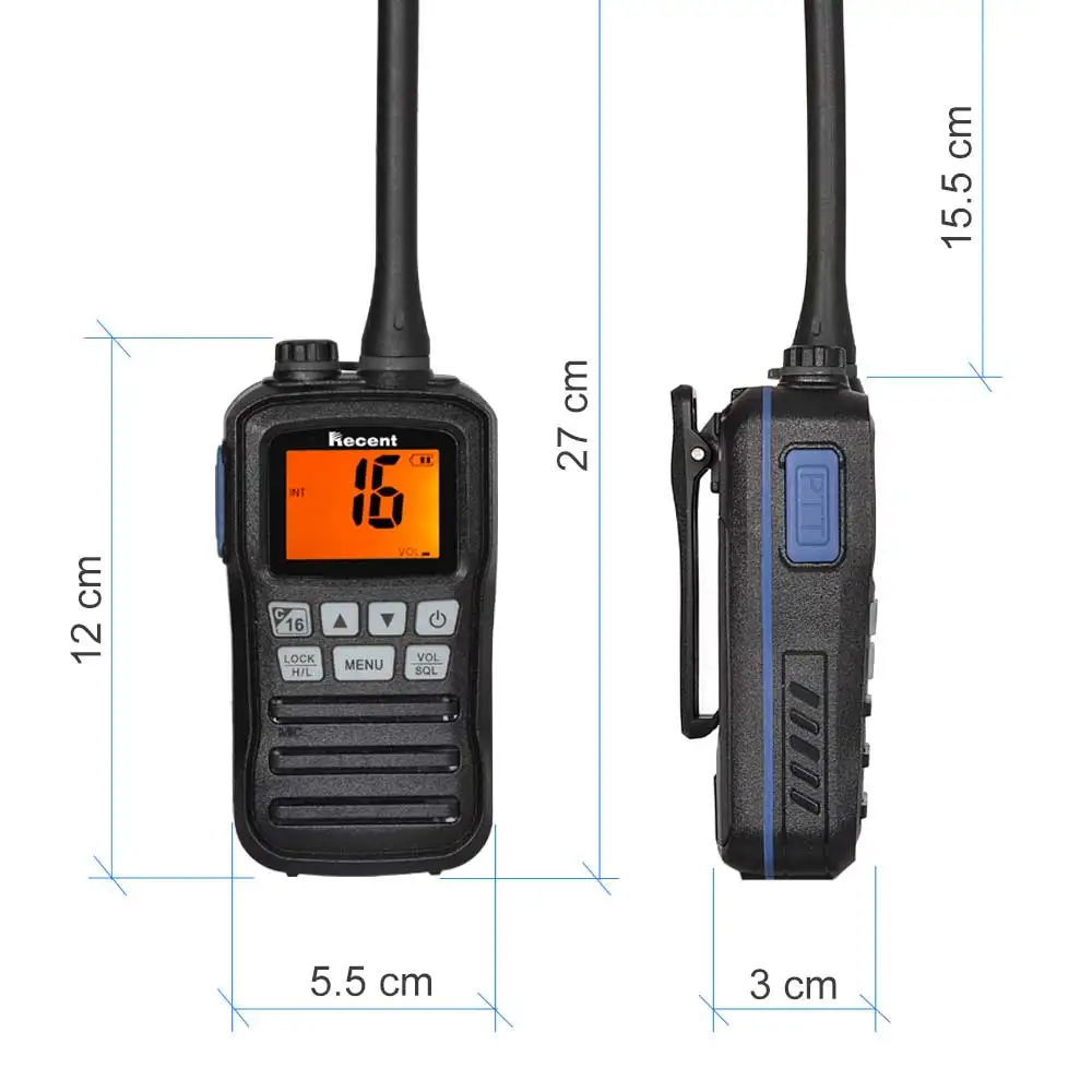 RS-25M Marine Transceiver VHF IP-X7 Waterproof Handheld Walkie Talkie Float Boat Vessel Talk Two Way Radio