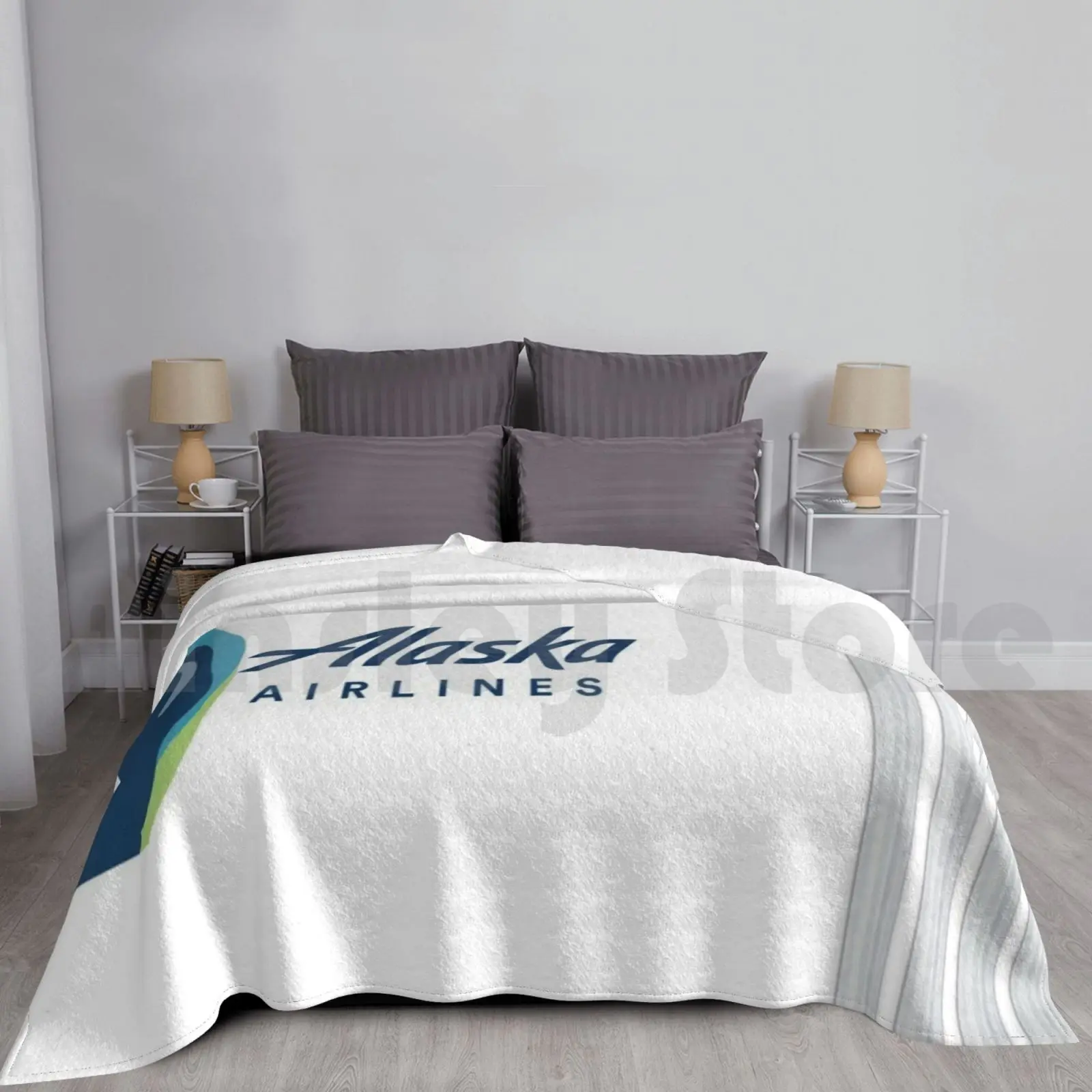 Alaska Blanket Fashion Custom Alaska Airplane Aviation Plane Airplane Fly Flying Pilot Captain Boeing Airbus Cessna