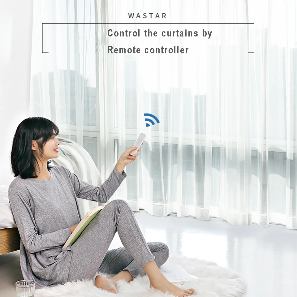 Moteurs de rideaux électriques intelligents, Tuya WiFi, moteur intelligent avec télécommande RF, prise en charge d\'Alexa, Google, Yandex, Alice pour