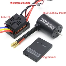 Aggiornamento Rc Waterproof 3650 3900KV RC Brushless Motor 60A ESC Programmer per 1/10 RC Car Truck Motor kit