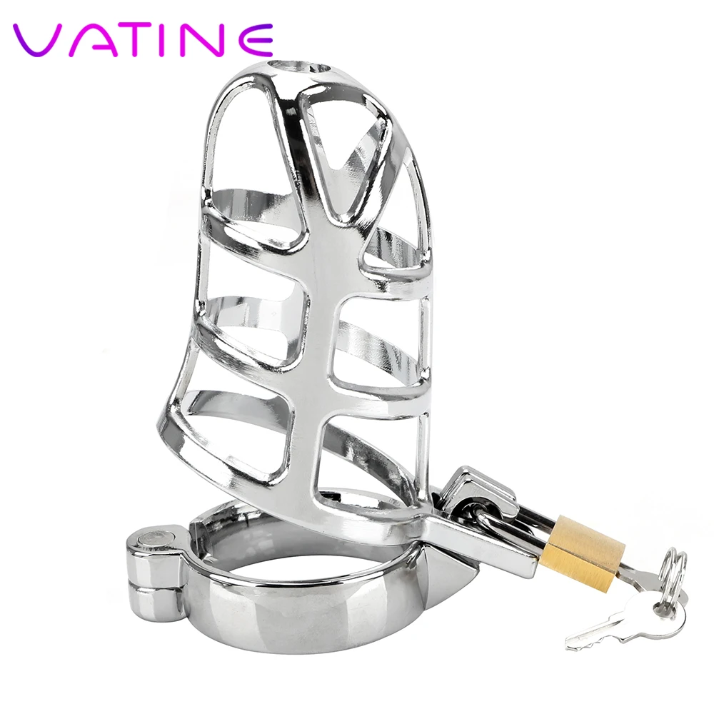 VATINE – dispositif de chasteté pour homme, 40/45/50mm, verrou pour pénis, jouets sexuels verrouillables, ceinture de chasteté, Cage en métal, jeux