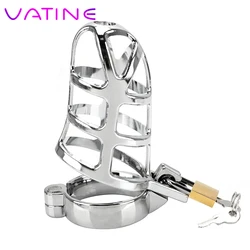 VATINE – dispositif de chasteté pour homme, 40/45/50mm, verrou pour pénis, jouets sexuels verrouillables, ceinture de chasteté, Cage en métal, jeux pour adultes