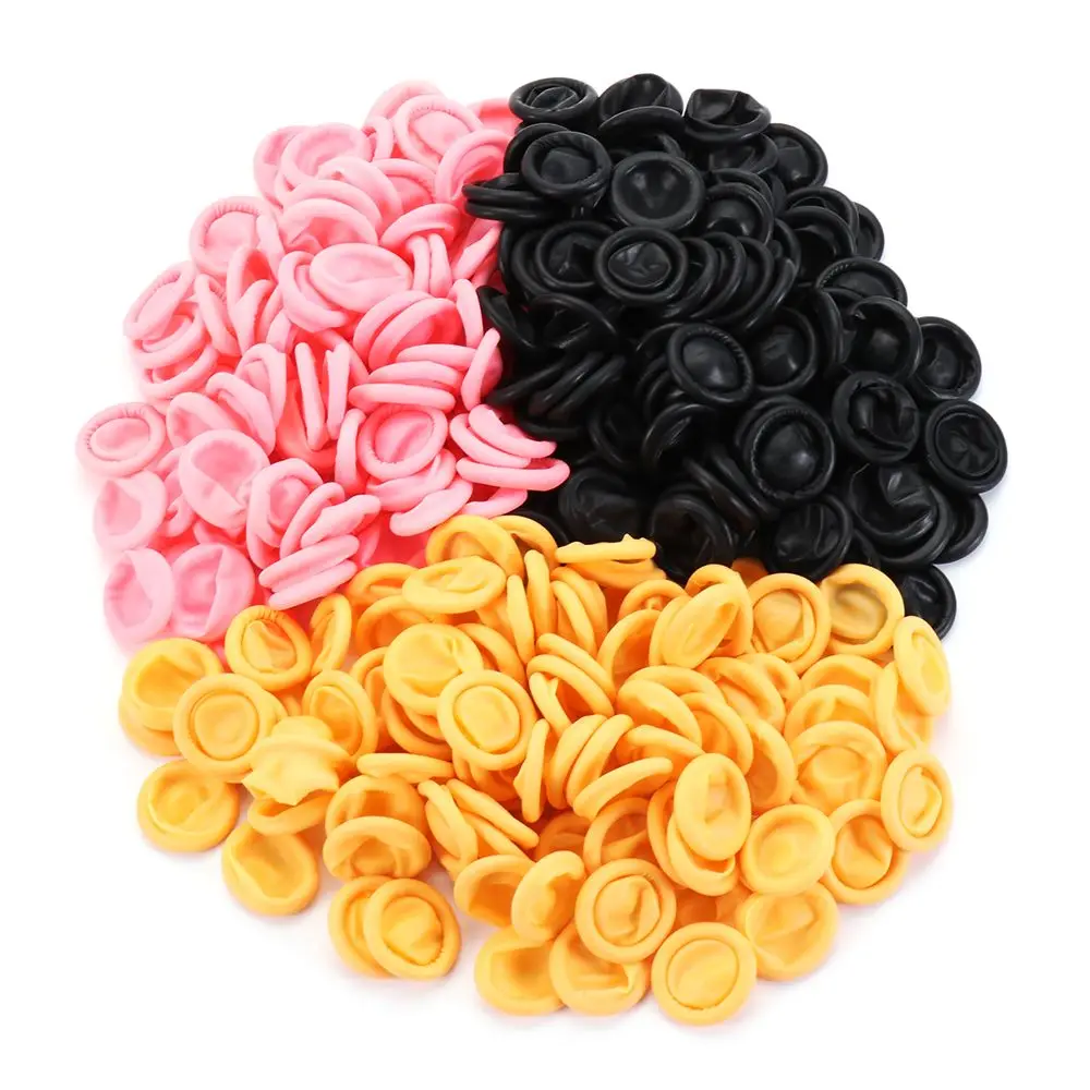 100/300PCS Natural Disposable Nail Art Tool Finger Cover Finger Cots Rubber Gloves Fingertips Protector Gloves