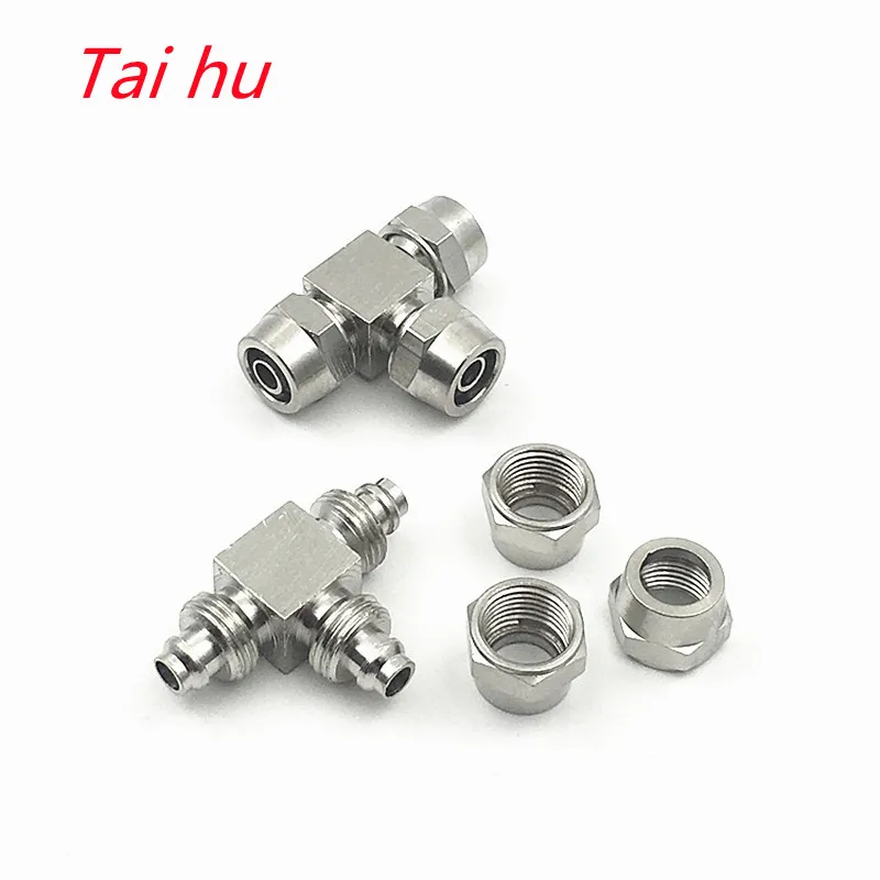 PE Copper Plated Nickel Pneumatic Air Quick Connector For Hose Tube OD 4MM 6 8 10 12 14 16MM Fast Joint Connection