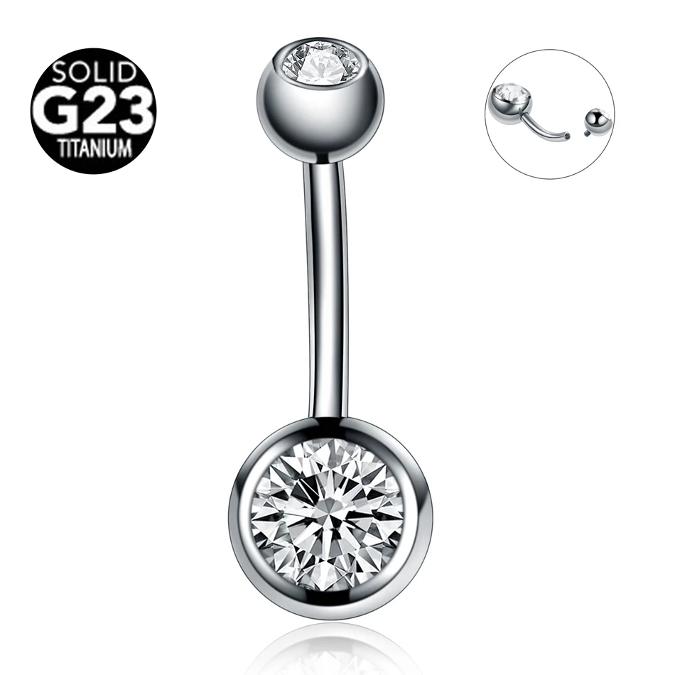 10Pcs/20Pcs/50Pcs G23 Titanium Navel Piercings Ombligo Internal Thread Navel Piercings Belly Button Rings Woman Body Jewelry