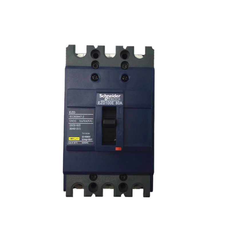 Leakage protection molded case circuit breaker air switch EZD-100M 3P 40A 50A 60A 75A 80A 100A fixed type 380 /400VAC 35KA