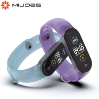 For Mi Band 6 7 Strap for Xiaomi Mi Band 5 Bracelet Silicone Correa Sport Wristbands Pulseira Translucent Miband 5 6 NFC Global