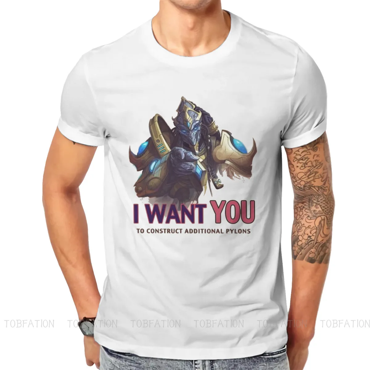 StarCraft Game I Want You T Shirt Vintage Graphic High Quality Tshirt Oversized Crewneck Men Clothes