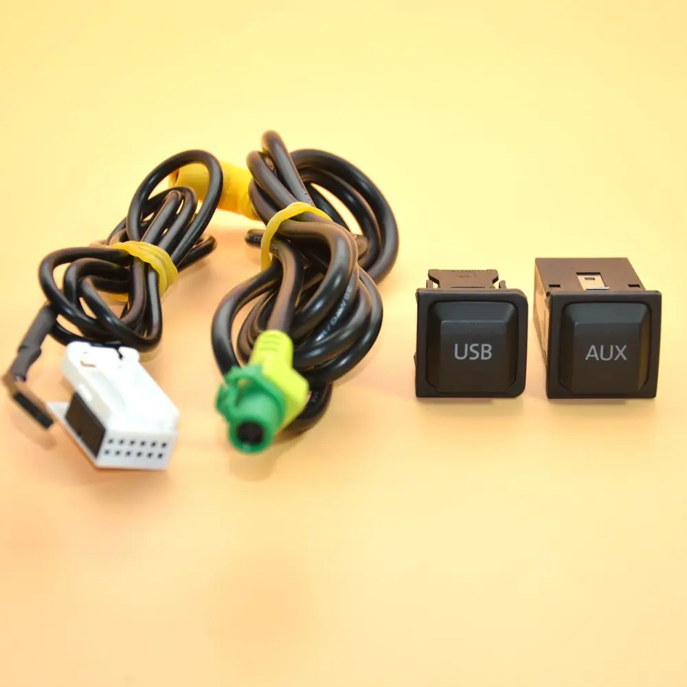 

Ausmarta AUX+USB data audio connector & wiring harness For Golf MK5 RCD 510 RNS31 5KD 035 724 A 5KD 035 726 A