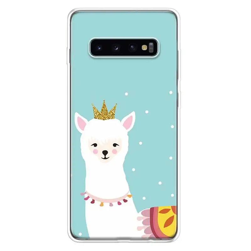 Cute Animal lama Llama Phone Case For Samsung Galaxy A51 A50 A71 A70 A41 A40 A31 A30S A20E A21S A10S A11 A01 A6 A7 A8 A9 Cover