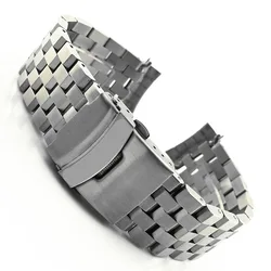 22mm Silver Stainless Steel strap for Seiko Abalone SRP773 SRP775 SRP777 SRPA21 Curved end Bracelet Strap watchbands