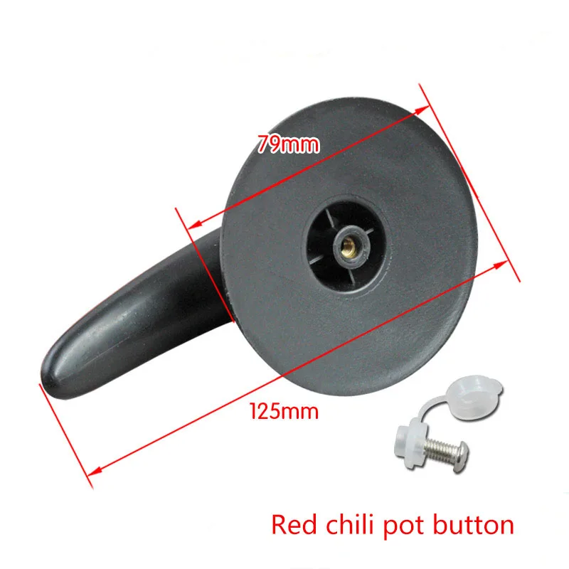 1pc fornello elettrico pentola manopola maniglia coperchio pentola di vetro maniglia universale bachelite bicolore pepe rosso pentola coperchio maniglia antiscottatura