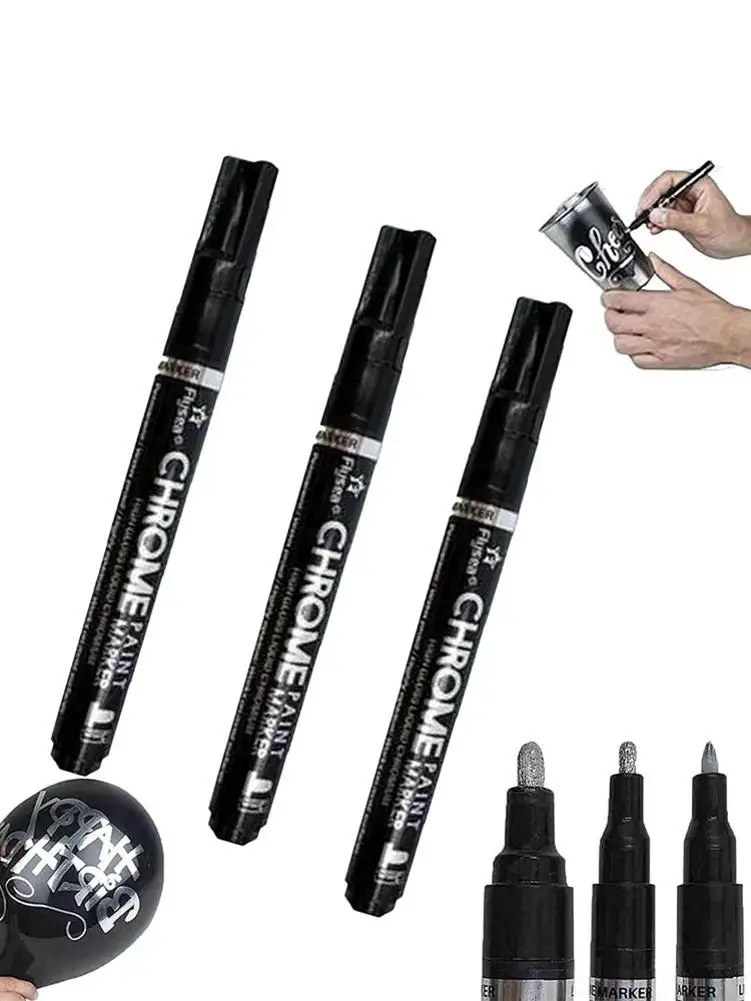 Bạc Nghệ Thuật Lỏng Gương Chrome Bút Dạ, Glisten Chất Lỏng Bút Đánh Dấu Tự Làm Nổi Bật Bút Cho Thủy Tinh Kim Loại Gỗ Đá Nhựa