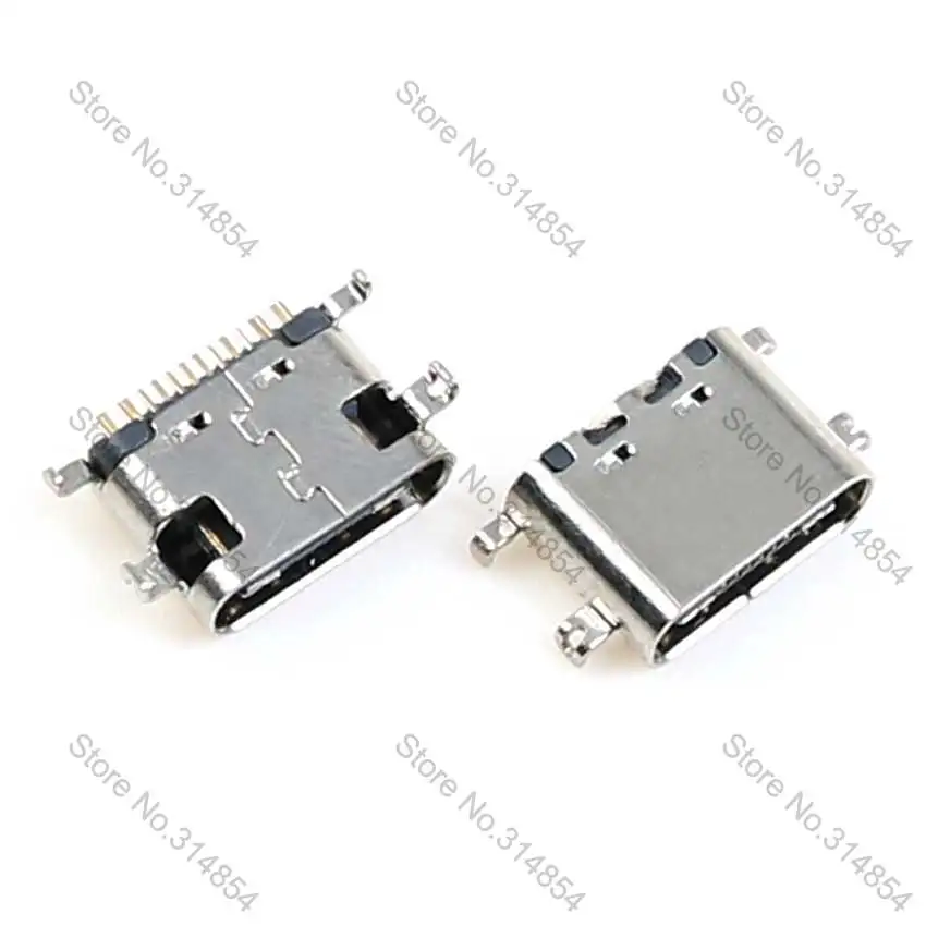 YuXi 1pcs USB 3.1 잭 유형-C 16Pin Smd 여성 커넥터 휴대 전화 충전 포트 충전 소켓 플러그