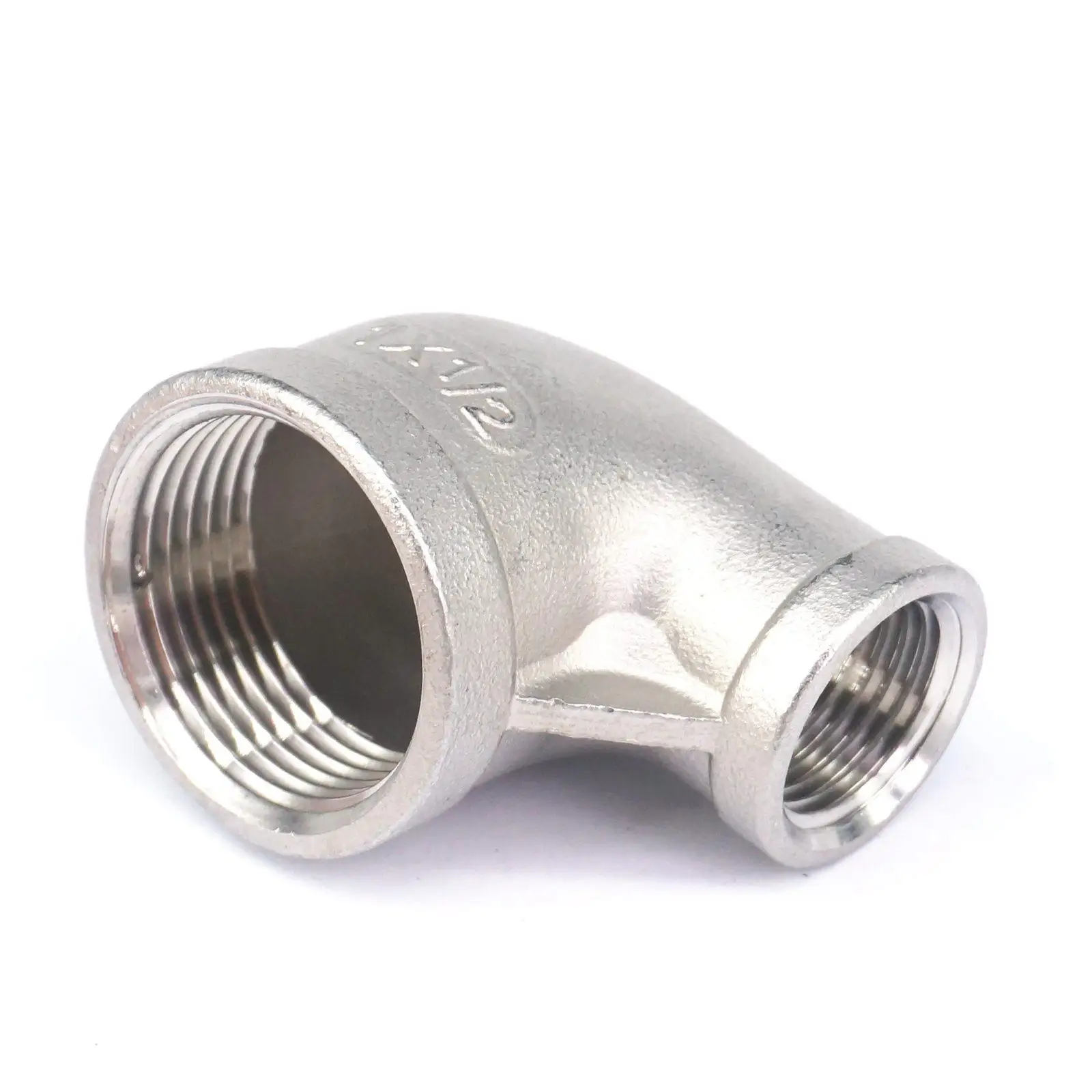 

1" BS To 1/2" BSP Female 304 Stainless Steel Reducing Elbow Connector Pipe Fitting water oil air