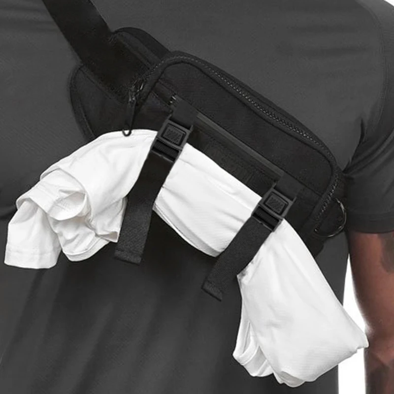 Men Hip Hop Streetwear Chest Pack Outdoor Running Bag Phone Pouch Waist Bag Cycling Gym Fitness Sport Accessories Shoulder Bags