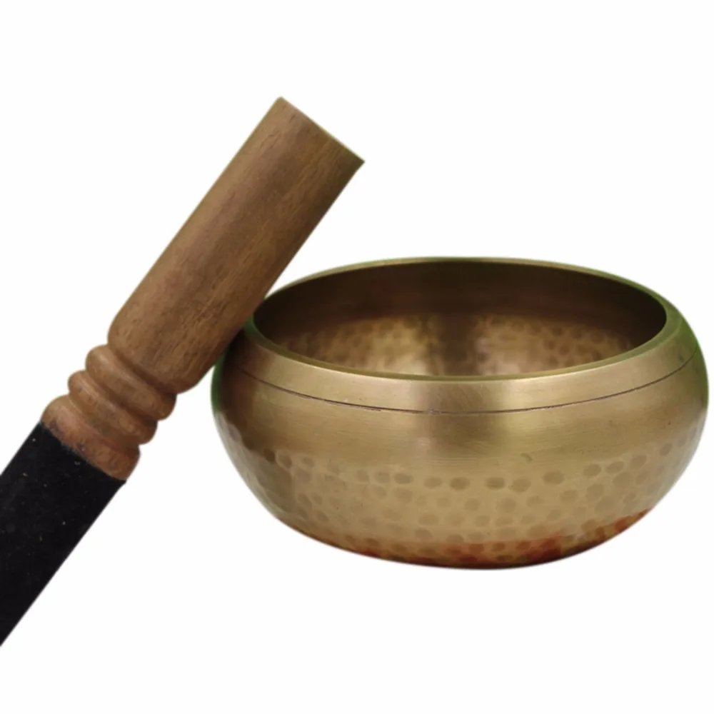 New 2021 Copper Crafted Gilt Yoga Singing Bowl Buddhism Tibetan Chakra Meditation Meditation Singing Bowls