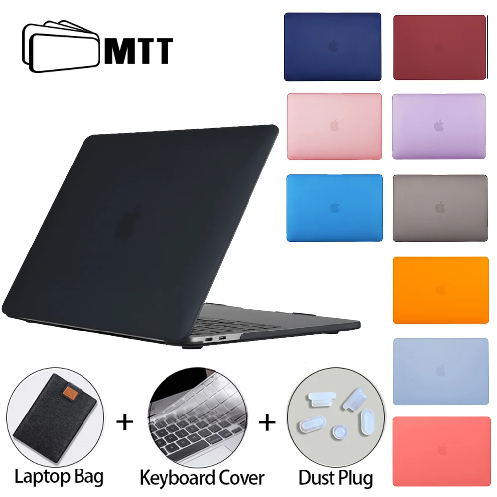 MTT Matte Crystal Case For Macbook Air 13.6 M2 Pro Retina 13 15 16 inch With Touch Bar Laptop Case a2289 a1989 a2179 A2681 A2337