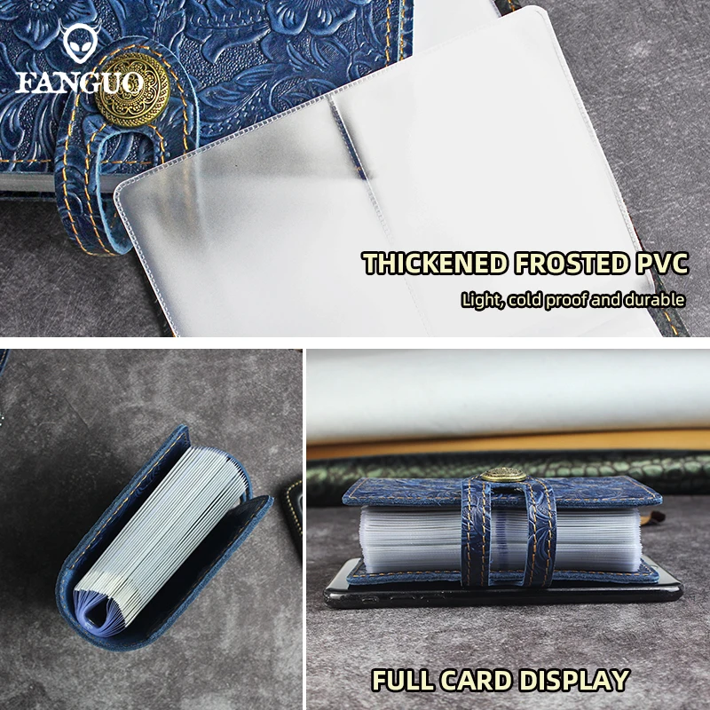 Multi-function Card Holder Bag Genuine Leather Business Card Slot ID Credit Card Case Cover With Hasp