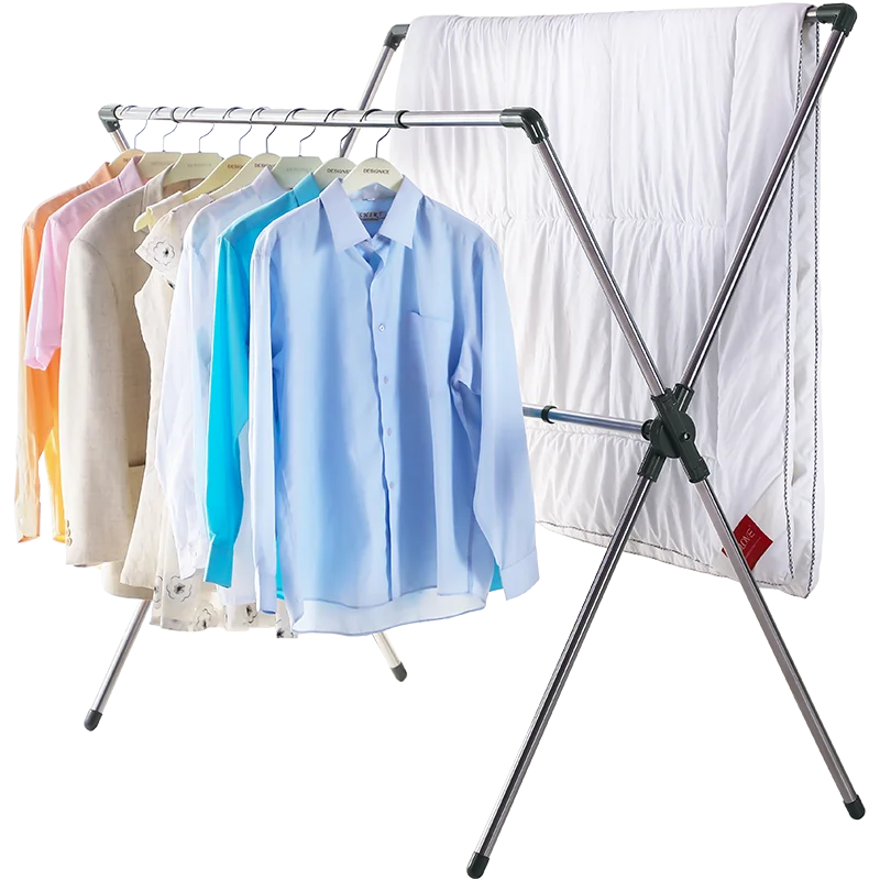 

Laundry X-Shape Fold Clothes Quilt Hanging Drying Rack Portable Adjust Dryer Hanger Airer Stand Rack for Indoor Outdoor DQJ007