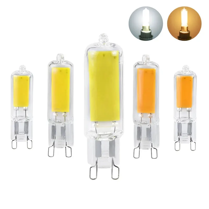 

Mini G9 LED 220V 230V COB Light Bulb 9W 12W 15W Glass Body Home Chandelier Spotlight Replace 20W 30W 40W Halogen Lamp Lampara LE