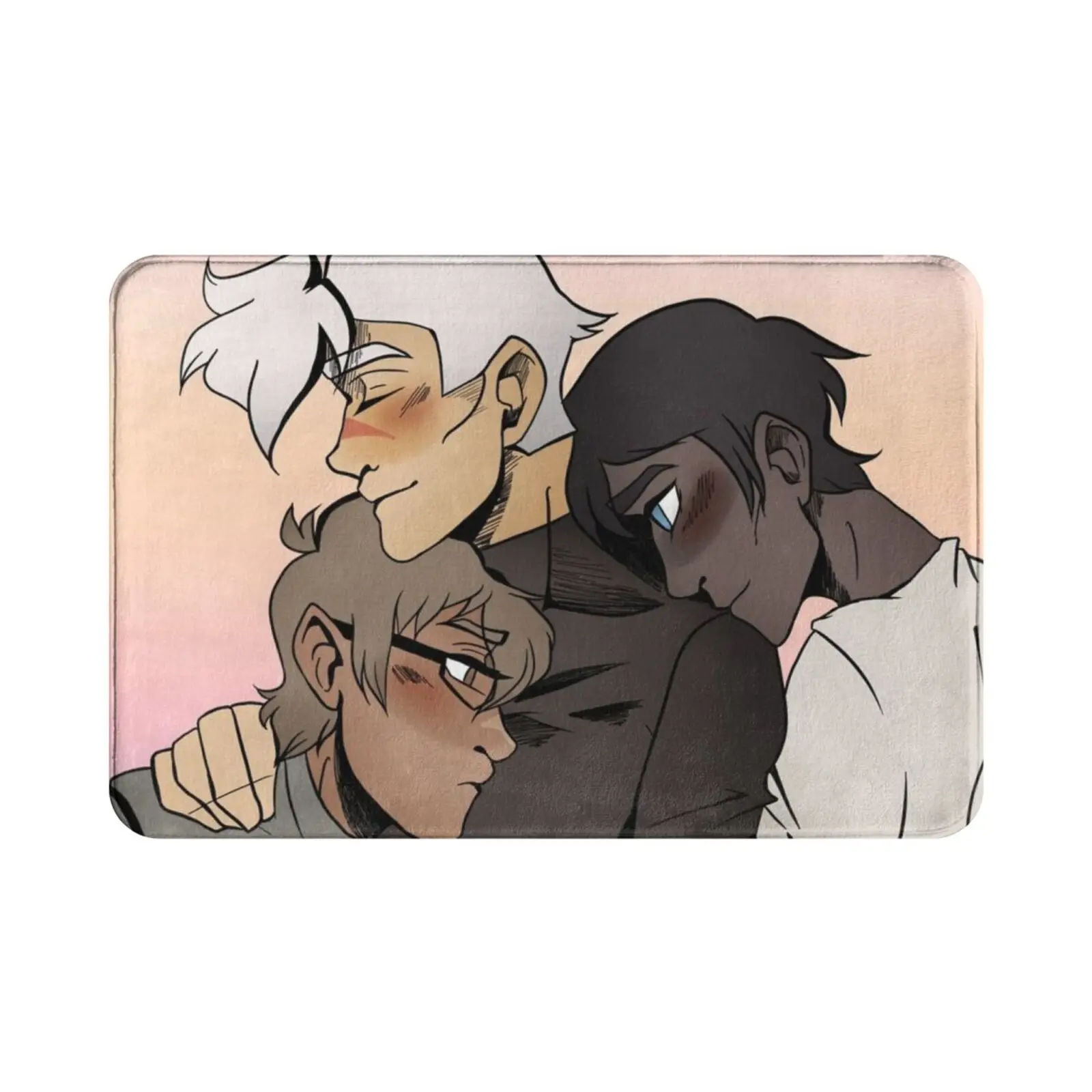 Adam X Shiro X Curtis Carpet Mat Rug Cushion Soft Non-Slip Poly Polyamory Polyamorous Shiro Takashi Shirogane Curtis