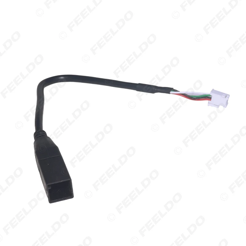 FEELDO Car Audio Radio 4Pin Connector to USB Input Wire Adapter For Toyota Camry Corolla Mazda Standard Original Auto USB Cable