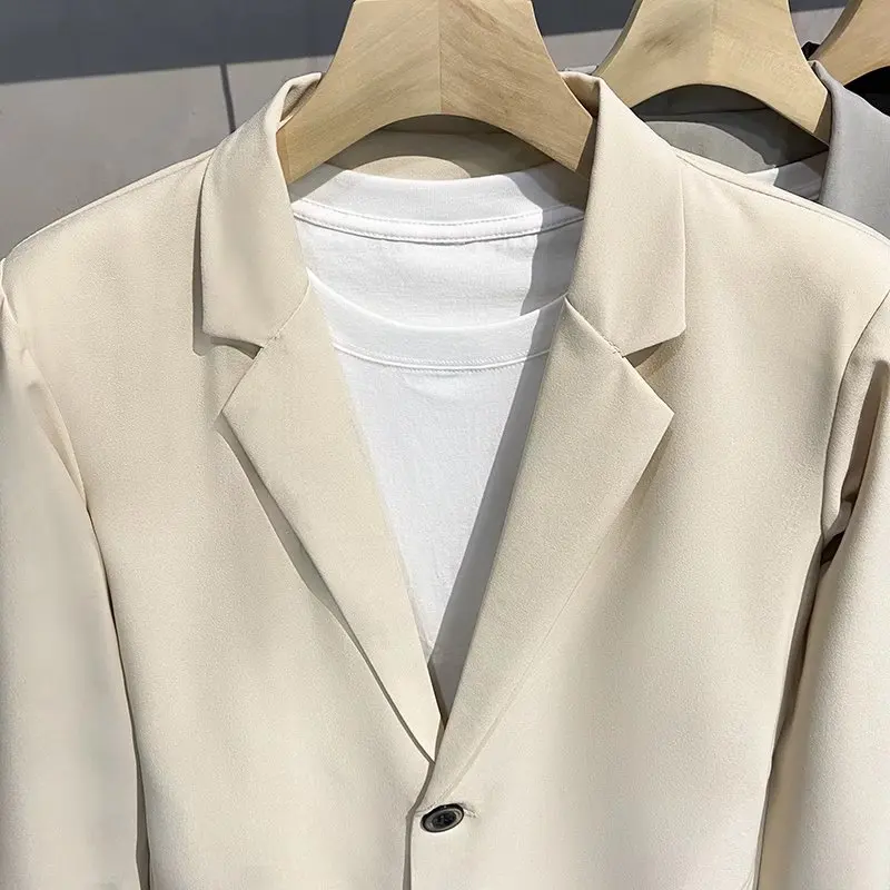 Men Clothing Blazer Coat 2023 Spring Autumn New Causal Korean Fashion Business Office Suit Jacket Male Streetwear
