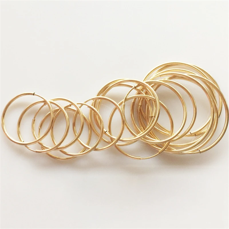 14K Goldfilled Endlos-Creolen in 10 Größen – Goldschmuck, Gold-Creolen, Brincos, Pendientes, Oorbellen, Boho Damenohrringe – Detail 27