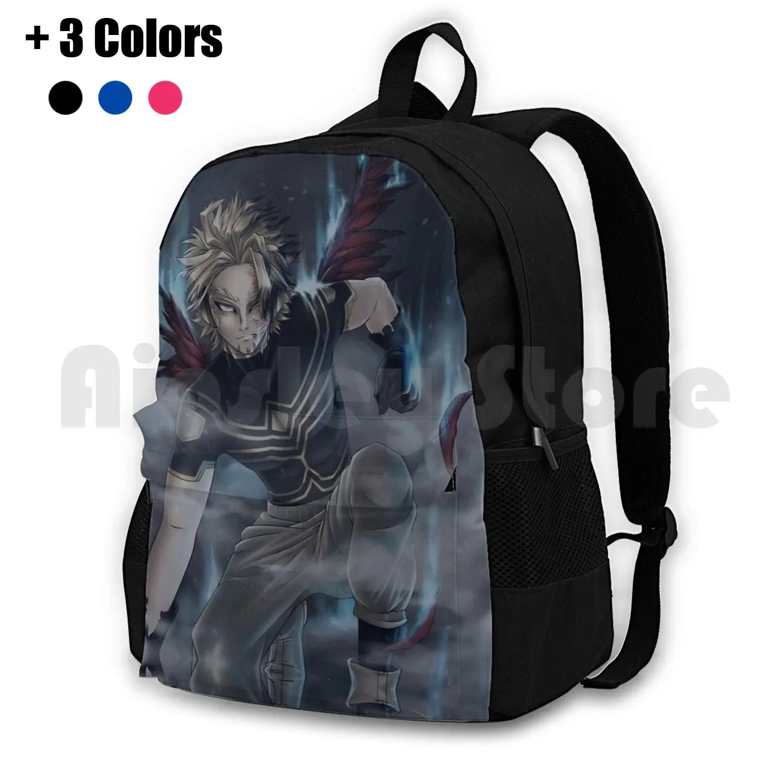 Burning Hawks Outdoor Hiking Backpack Riding Climbing Sports Bag Hawks My Hero Boku No Hero Academia Bird Pro Hero Dabi Fire