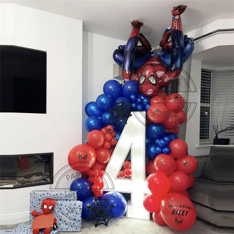 79pcs Marvel Spiderman Party Balloons Set Garland Arch Kit  32inch Number Super Hero Birthday Party Decorations Kids Toys Globos