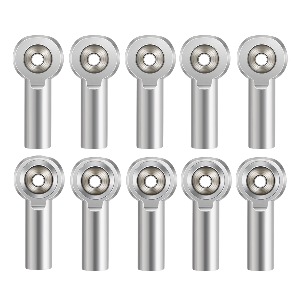 YEAHRUN 10pcs/set M4 Ball Head Aluminum Link Track Rod End Ball Head Holder Tie Rod End Hole For RC Crawler Car