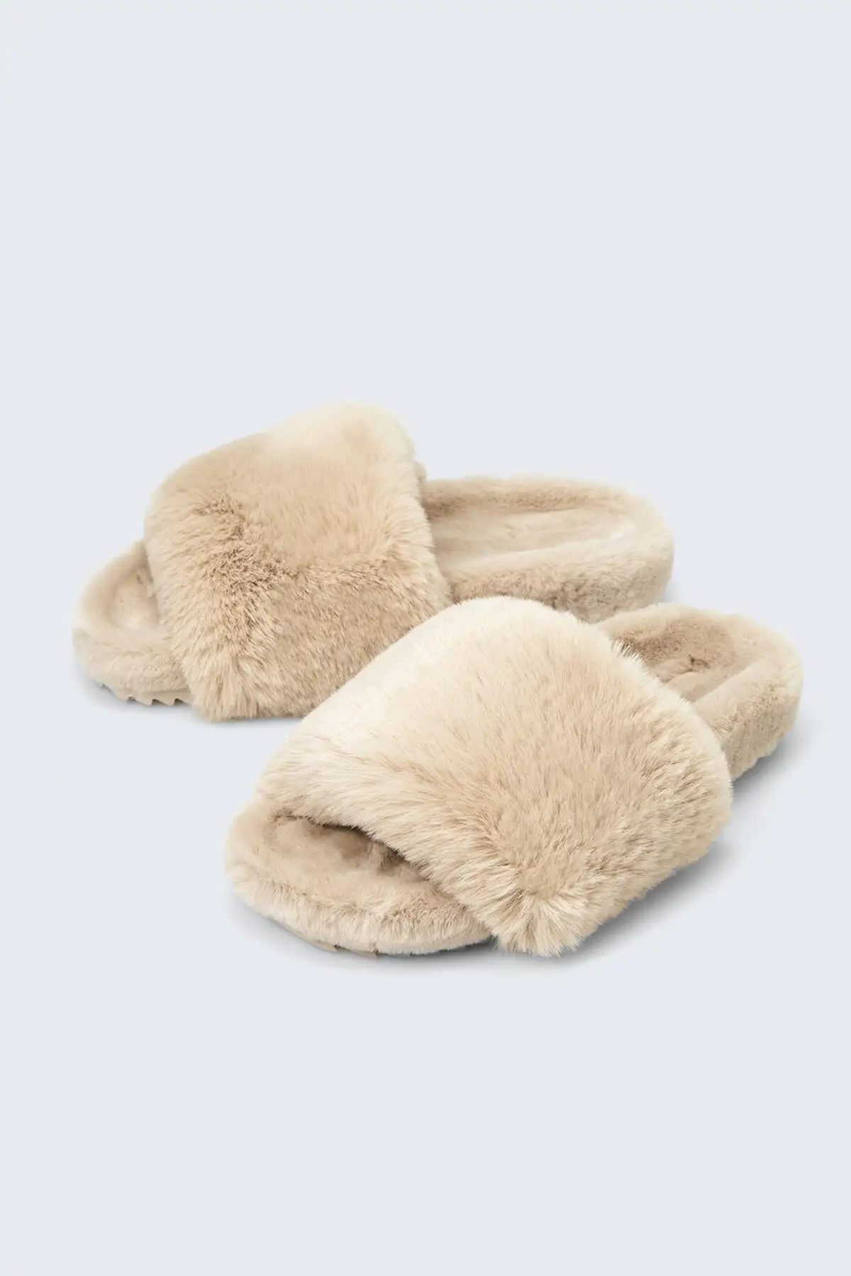 Women's Mink Feathered Slippers - Feathered Home Slippers With The Top And The Base Nice Stylish Appearance Quality And Useful Product 2021 Trend Style Fashion New Model Slippers For Women