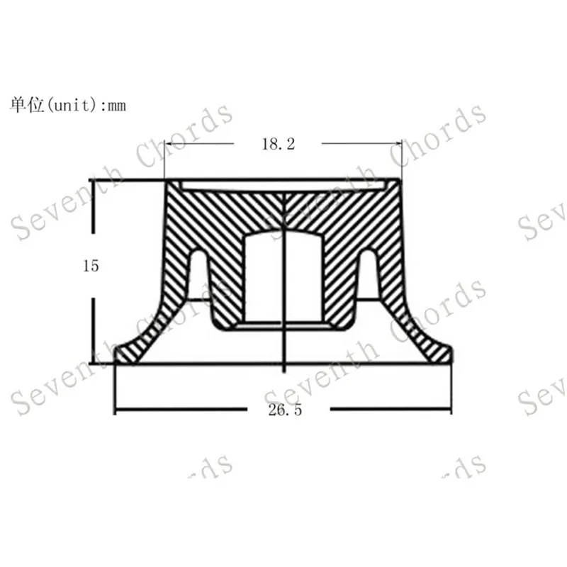 4 Stück/Set Schwarze Kunststoff-Gitarren-Lautstärkeregler-Kappen Potentiometer-Kappen Musikinstrumente Großhandel – Detail 11