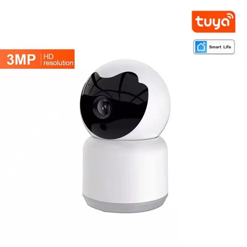 

3MP 1296P Tuya Smart Life 360 Degree Wireless PTZ IP Camera Wireless Intercom Home Security CCTV Monitor