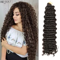 22 ""28"" Freetress onda profunda Twist Crochet pelo sintético suave profundo Twist extensiones de cabello trenzado Omber Ocean Wave pelo para mujeres