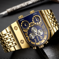 Creative Big Watch Men Multi Dials Quartz Watch Large Case Leather Strap Military Sport Wristwatch Male Relogio Masculine