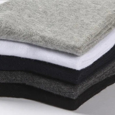 5 Pairs 1 Lot Men Cotton Socks Warm Winter Mens Socks Men Short 100 Cotton Grey Black Off White Solid Color Sock Wholesale Meias