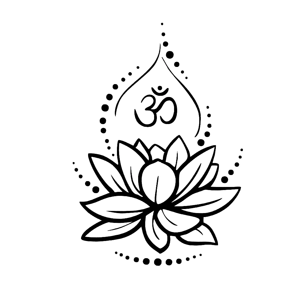 

A-0641 Creativity Cartoon Buddhist Style Lotus Modeling Popular Car Stickers PVC Auto Window Bumper Quality Waterproof Decals