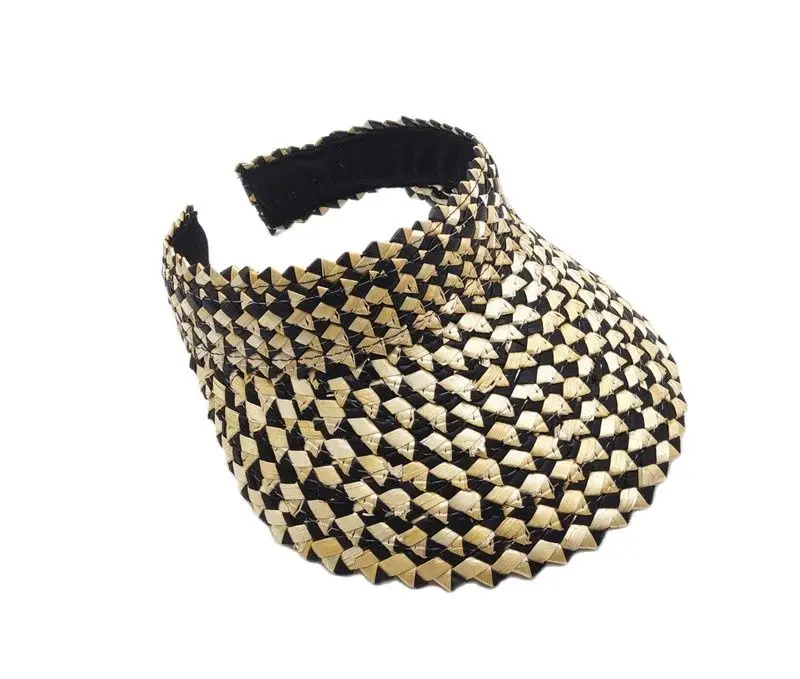 Summer women casual straw hat Sun hat Ladies handmade Adjustable sunshade Visor cap for Beach party