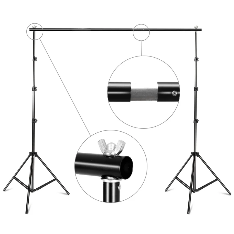  Photo Studio LED Softbox Umbrella Lighting Kit 2.6Mx3M Background Support Stand Green Backdrop for Photography Video Shooting