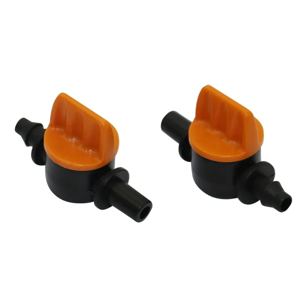 

6Mm To Barbed 4/7Mm Interface Miniature Valves Waterstop Hose End Connectors Switch Coupling Garden irrigation Hose Valve 5 Pcs