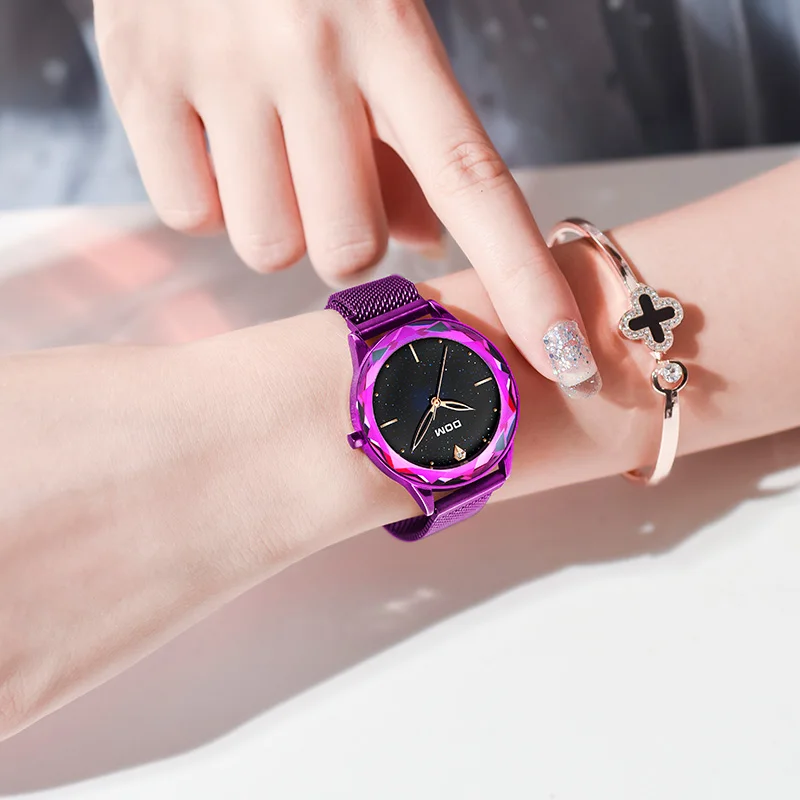 DOM Brand Luxury Women Quartz Watches Minimalism Fashion Casual Female Wristwatch Waterproof Gold Steel Reloj Mujer G-1234PK-1M