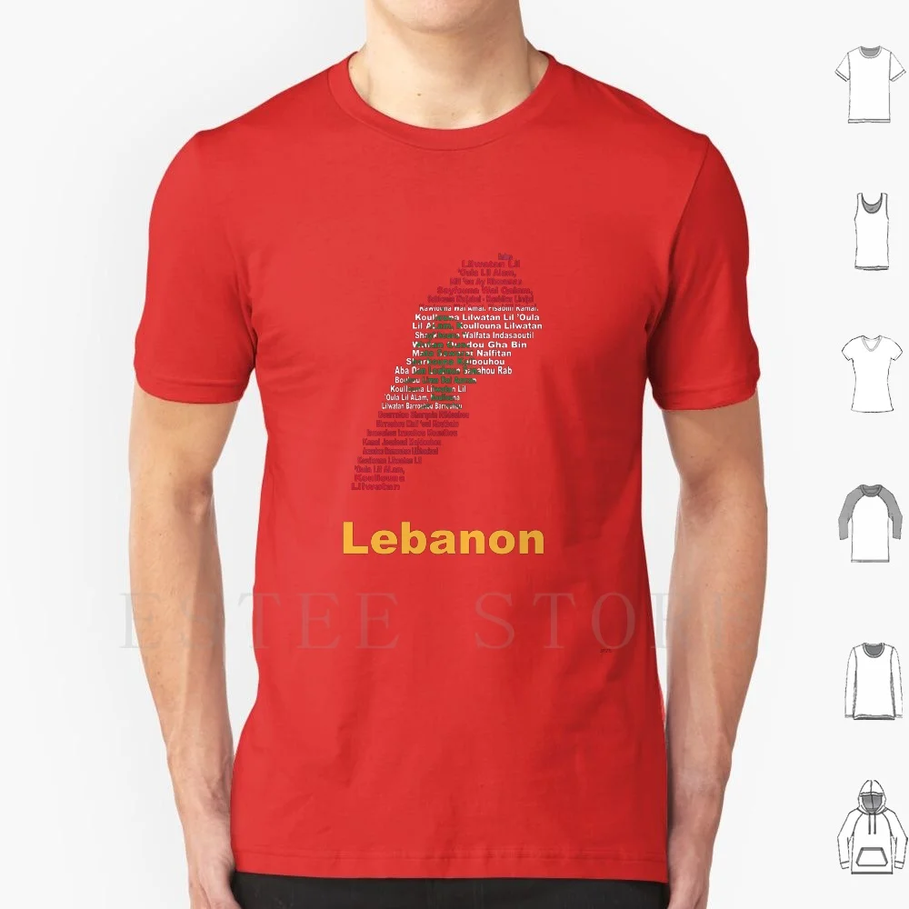 ( Anthem Map Flag = ) Lebanon T Shirt Men Cotton 6xl Lebanon Mtein Hazmiyeh Rachana Trípoli Beirute Backtowork Backtoschool