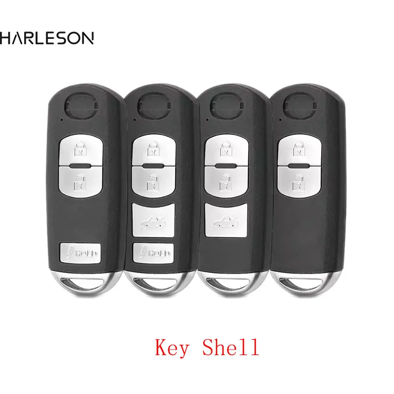 

Clip Smart Auto 2/3/4 Buttons Car Key Shell Replacement For Mazda 3 5 6 CX5 CX7 CX-5 Atenza Fob With Emergency Key Blade