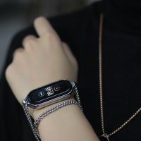 Necklace for Mi Band 5 6 7 8 9 Strap Pendant for Xiaomi Mi Band 9 Metal Bracelet Wristband for Miband 8 7 Band Neck Decoration