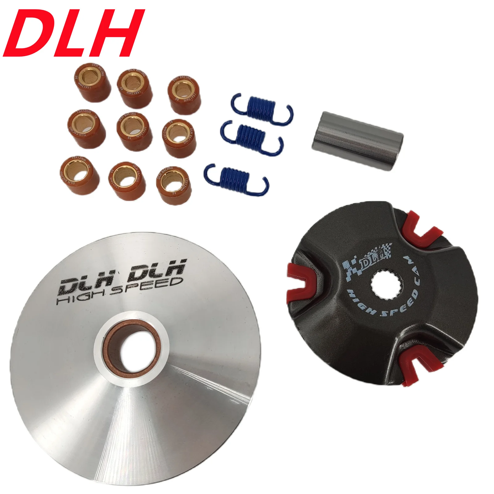 DLH Variator Kit Front Clutch Drive Pulley Variator Set for Yamaha JOG 50cc 2T 1E40QMB Zuma BWS MBK Baja 5